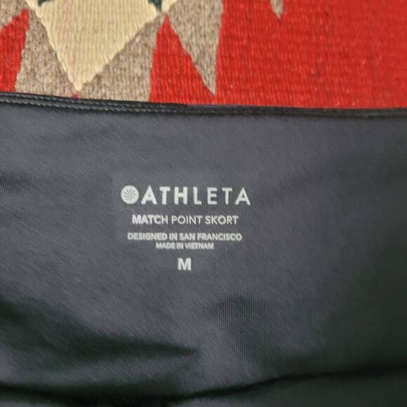 Athleta Match Point Skort Sz M‎ Black Camo Stretchy Flowy Sporty Tennis Athletic - Picture 4 of 14